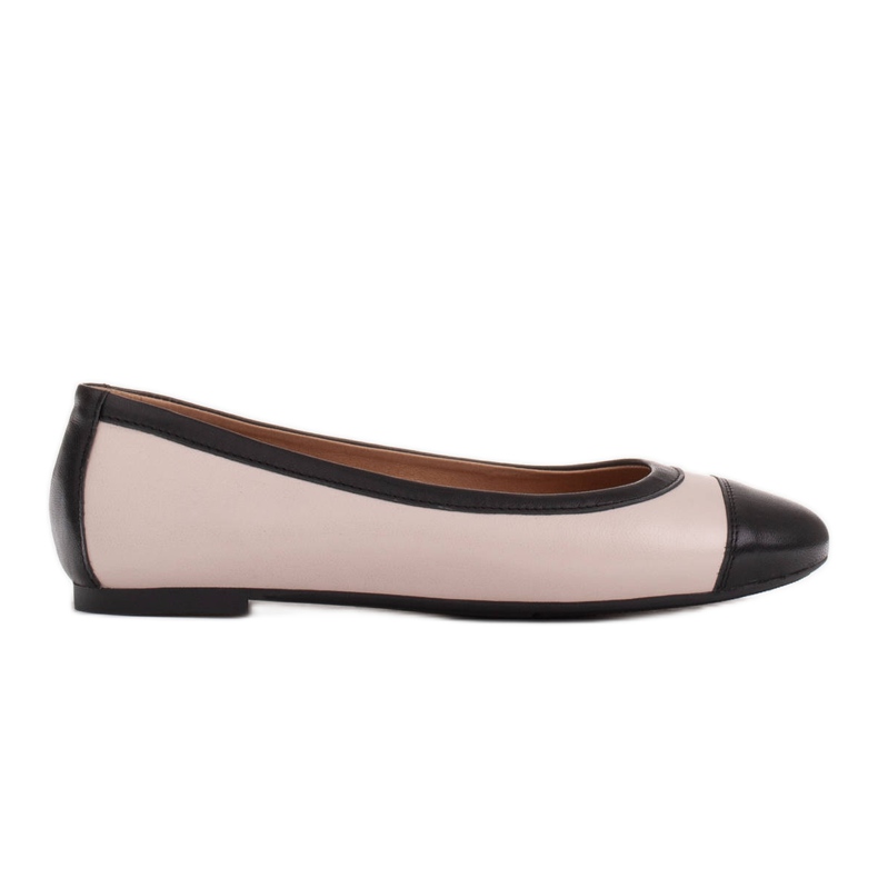 Marco Shoes Bequeme Ballerinas mit Besatz beige schwarz
