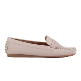 Marco Shoes Bequeme Loafer aus weichem Leder beige