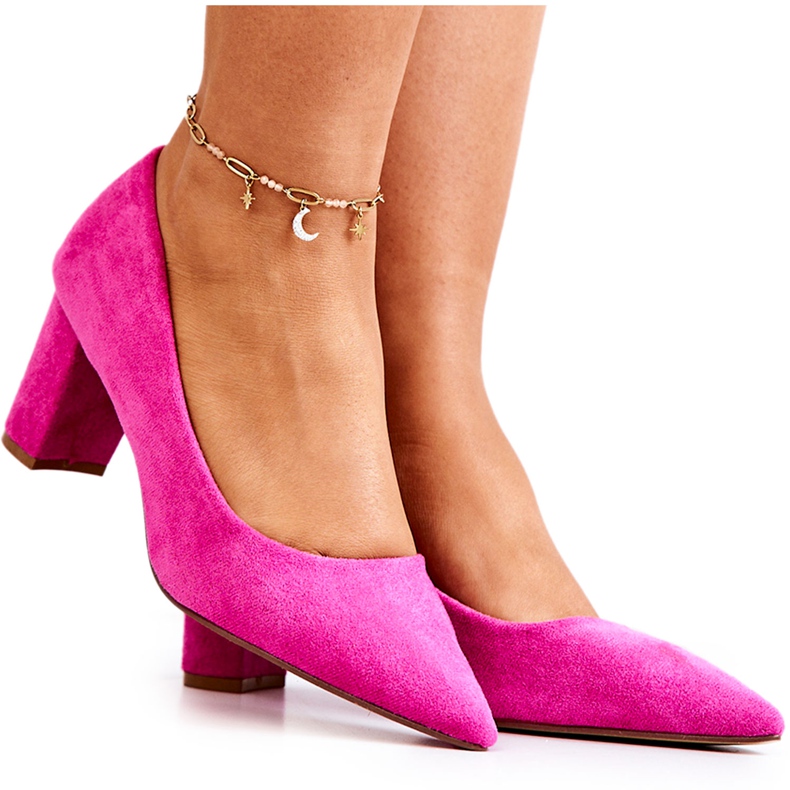 PS1 Wildleder Pumps auf einer Fuchsia Abbey Bar rosa