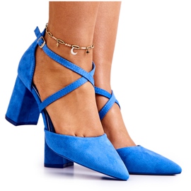 PS1 Damenpumps mit Absatz in Spitz Blue Future blau