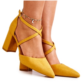 PS1 Damenpumps mit Absatz in Spitz Yellow Future gelb