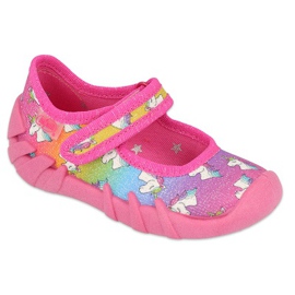 Befado Kinderschuhe Speedy 109P232 lila blau rosa gelb