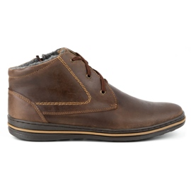 Polbut Winter Herrenlederschuhe 339 Brown braun