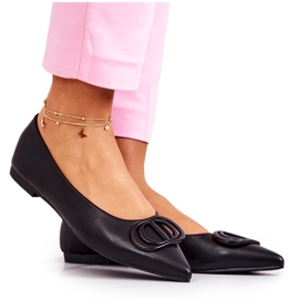 PS1 Lederballerinas in Spitz Schwarz Rachelle