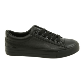 News Schwarze Damen-Sneaker aus Öko-Leder 21SP02-1200