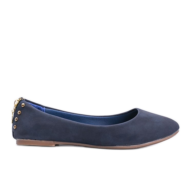 Marineblaue Sixth Avenue Ballerinas schwarz