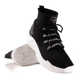 TRENDI Leichte Textil-Sneakers schwarz