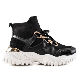 TRENDI Mode-Turnschuhe schwarz