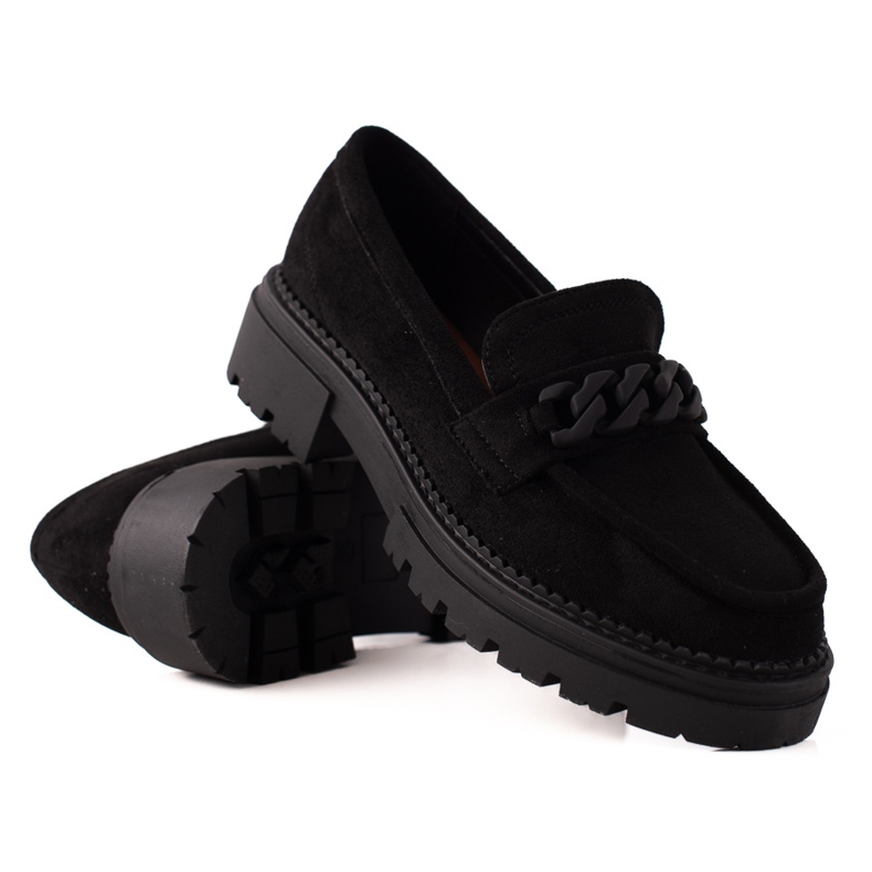 LA.FI Schwarze Wildleder-Loafer