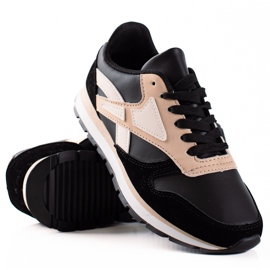 TRENDI Lässige Sportschuhe beige schwarz