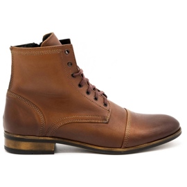 Olivier Chelsea-Stiefel aus Leder für Herren 287D Św braun