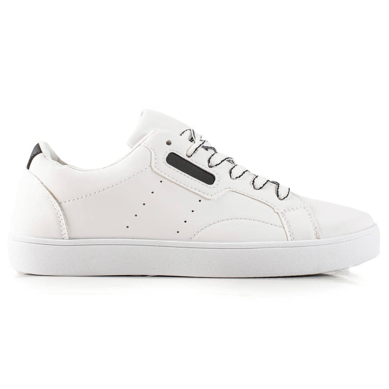 TRENDI Leichte Sportschuhe aus Eco-Leder weiß schwarz