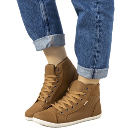 Braune knöchelhohe Chartier Sneakers