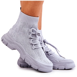 FM1 Graue Kimberly Sport Socken Schuhe