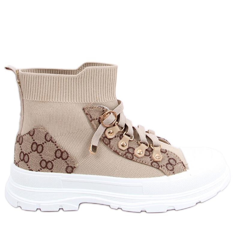 Reta Knöchelsocken-Sneakers in Khaki beige braun