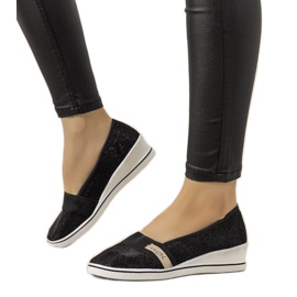 Schwarze Sneaker mit Keilabsatz von Burris