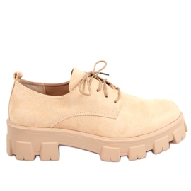 Schuhe auf einer dicken Sohle in Apollo Beige
