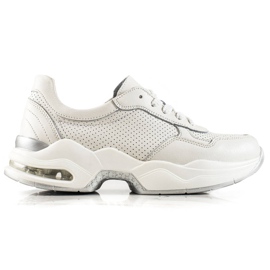 Goodin Sneakers aus durchbrochenem Leder weiß