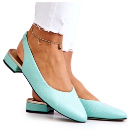 PA2 Leder Outdoor Grün Noreen Ballerina High Heels