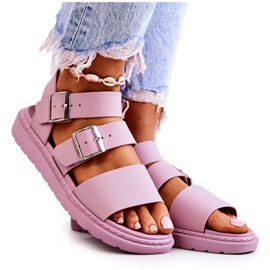 FM1 Reese's Purple Buckle Sandalen lila