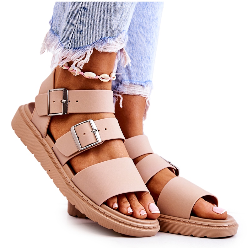 FM1 Reese Beige Sandalen mit Schnalle