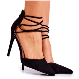 PS1 Elegante schwarze Loveth-Heels aus Wildleder