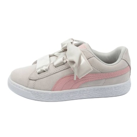 Puma Suede Heart Circles Jr 370569 01 Schuhe rosa grau