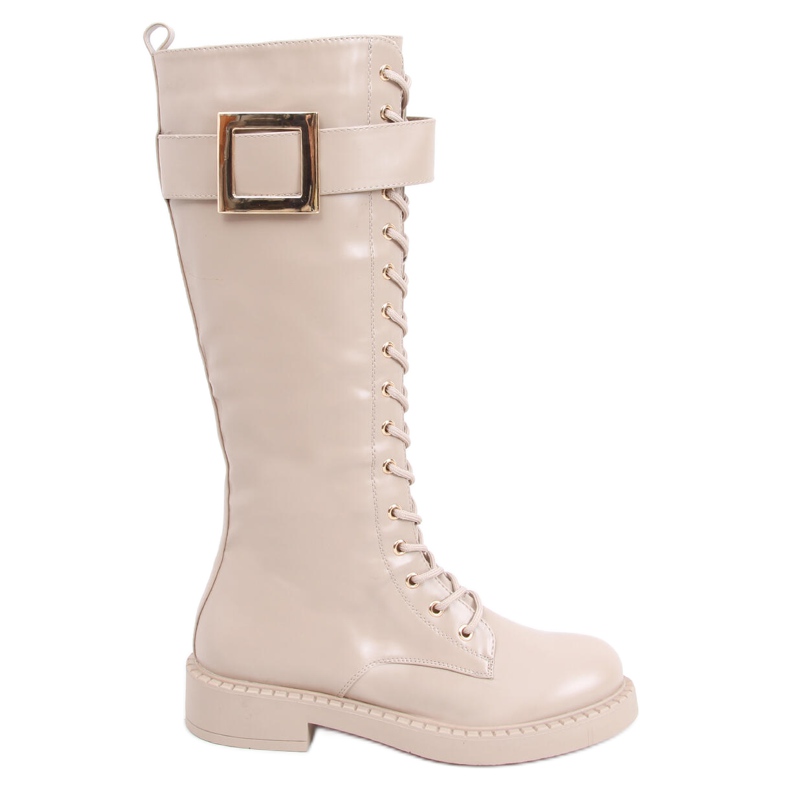 Schnürstiefel Naomi Khaki beige