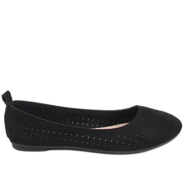 Ameli Schwarz durchbrochene Ballerinas