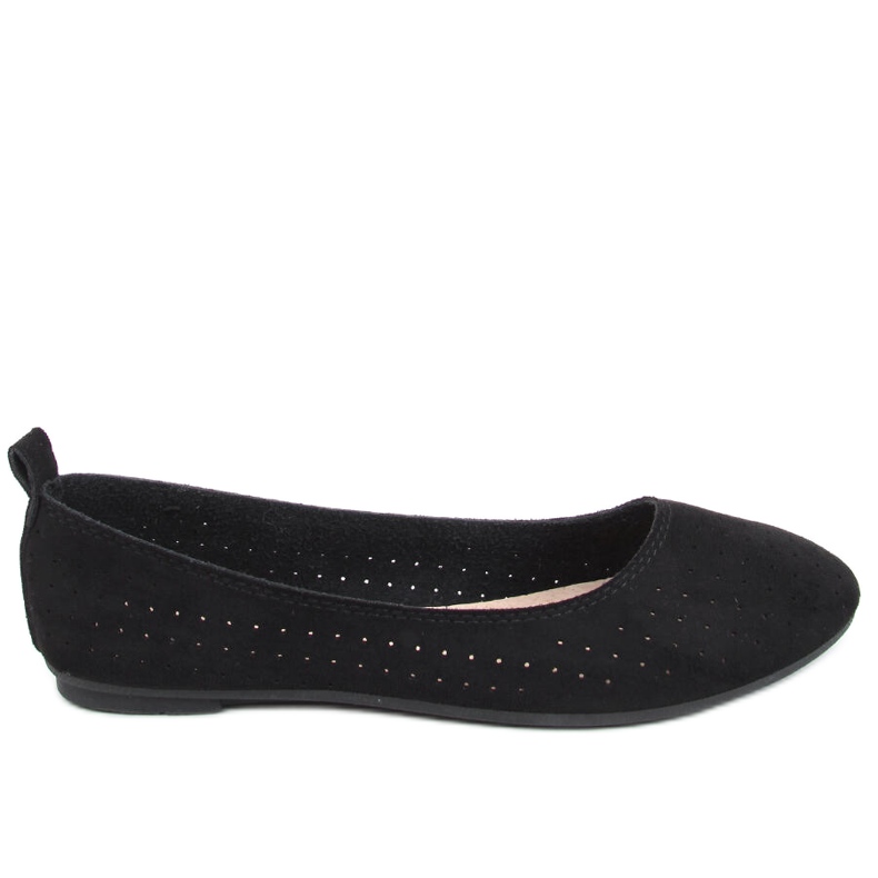 Ameli Schwarz durchbrochene Ballerinas