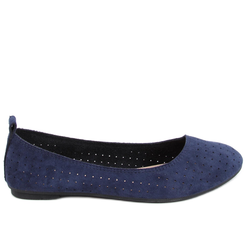 Ameli Navy durchbrochene Ballerinas navy blau
