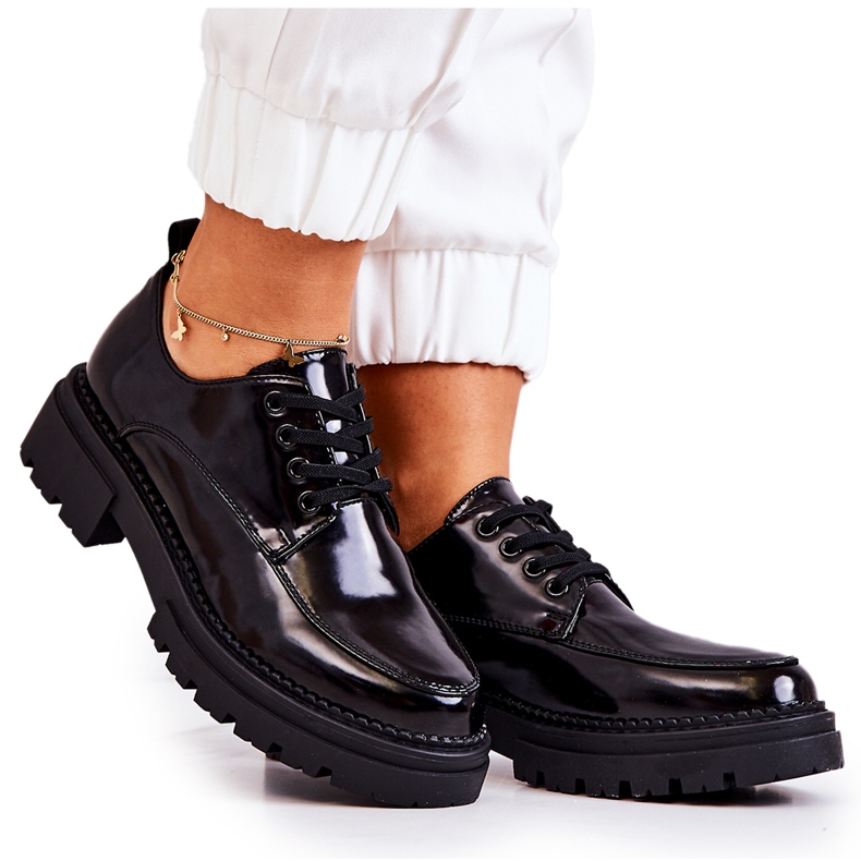 PL5 Lackierte Schnürschuhe La.Fi Schwarz Joselin