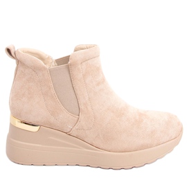 Florens Beige Keilstiefel