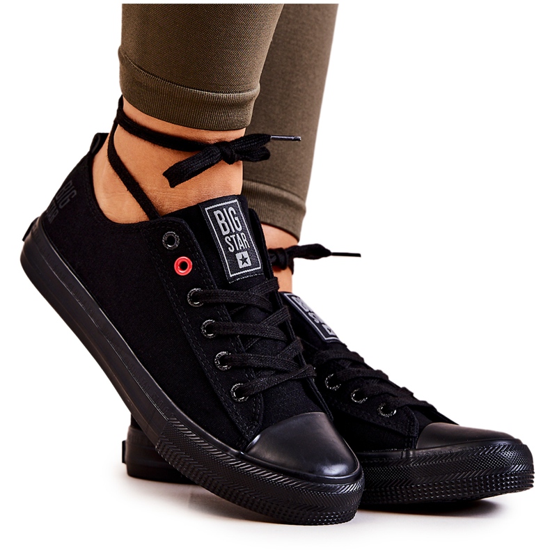 Schwarze niedrige Turnschuhe Big Star JJ274003