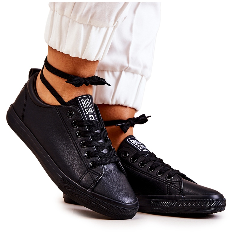 Lederturnschuhe Big Star JJ274312 Schwarz