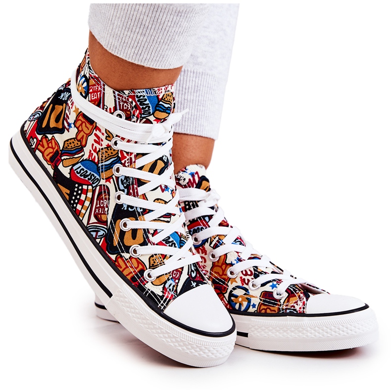 FS2 Geloggte hohe Turnschuhe Multicolor Nollie mehrfarbig