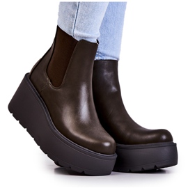 PS1 Warme Stiefel Dunkelgrün Montiano