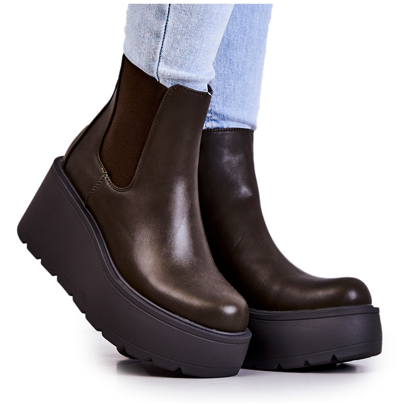 PS1 Warme Stiefel Dunkelgrün Montiano