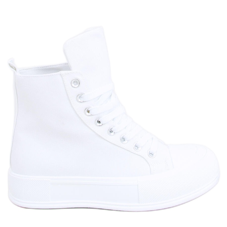 Kenia Weiße Canvas-Knöchelturnschuhe