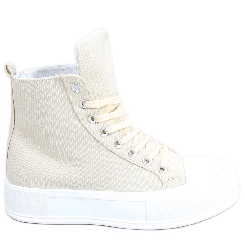 Knöchelturnschuhe aus kenianischem Leinen in Beige