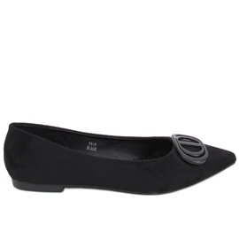 Arte Schwarze Ballerinas mit mandelförmigen Spitzen