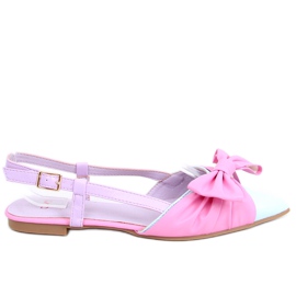 Candy Color Ballerinas mit offener Ferse rosa