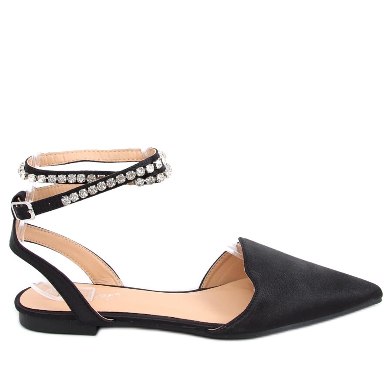 Elegante Ballerinas mit Dust Black Steinen schwarz