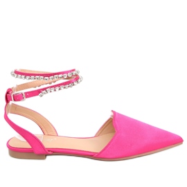 Elegante Ballerinas mit Dust Fuchsia-Steinen rosa
