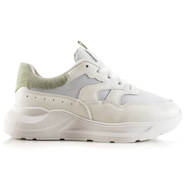 TRENDI Stylische Sneaker mit Glitzer weiß