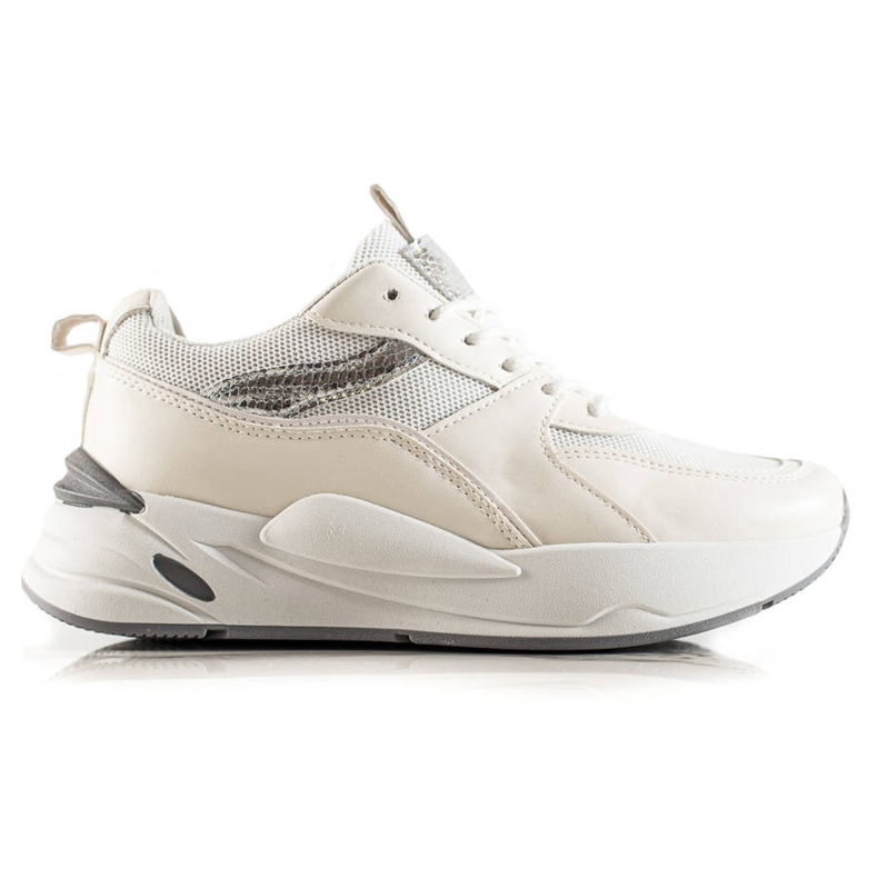 Ideal Shoes Turnschuhe auf der Plattform weiß