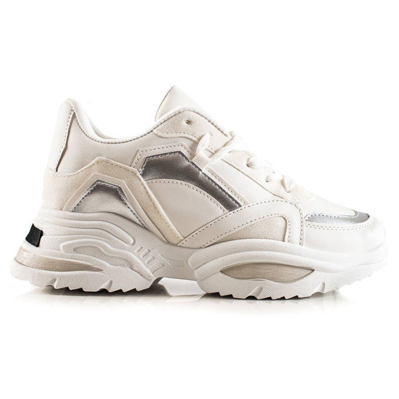 TRENDI Mode-Turnschuhe beige weiß