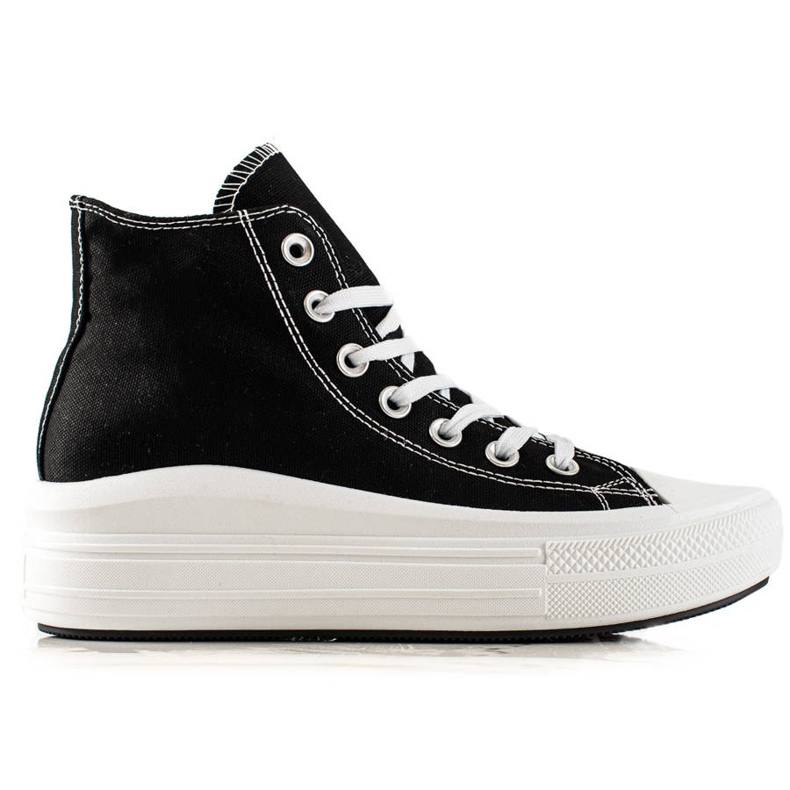 TRENDI Modische Sneaker auf der Plattform schwarz