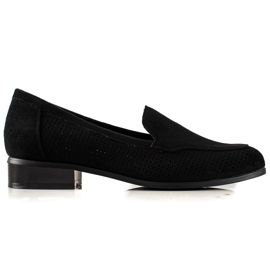 Vinceza Durchbrochene Wildlederschuhe schwarz