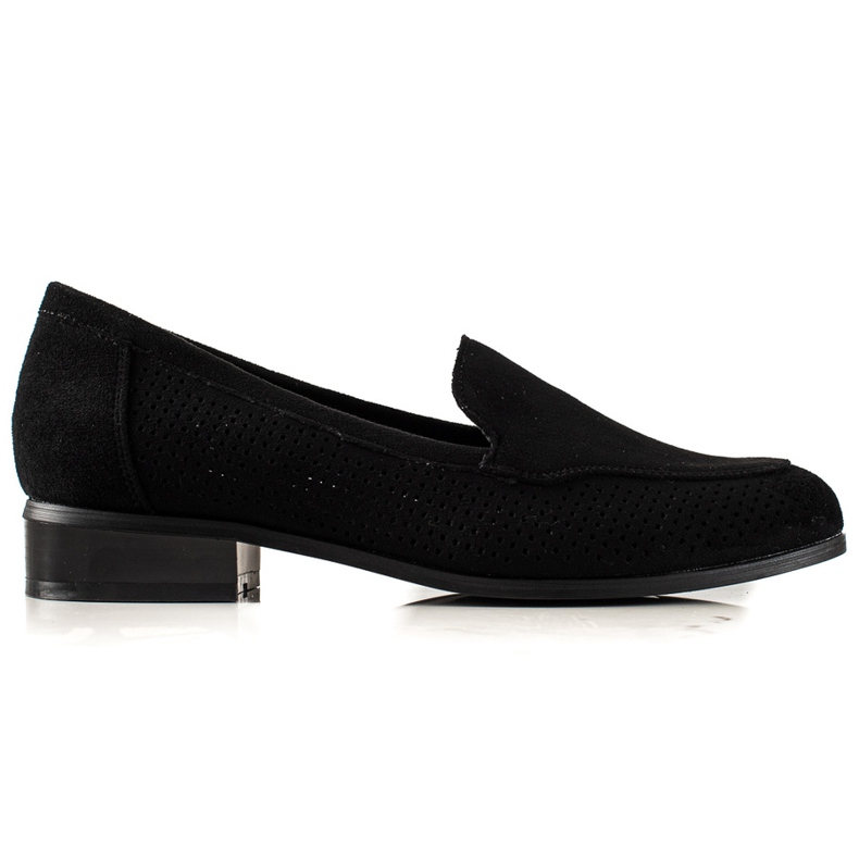 Vinceza Durchbrochene Wildlederschuhe schwarz